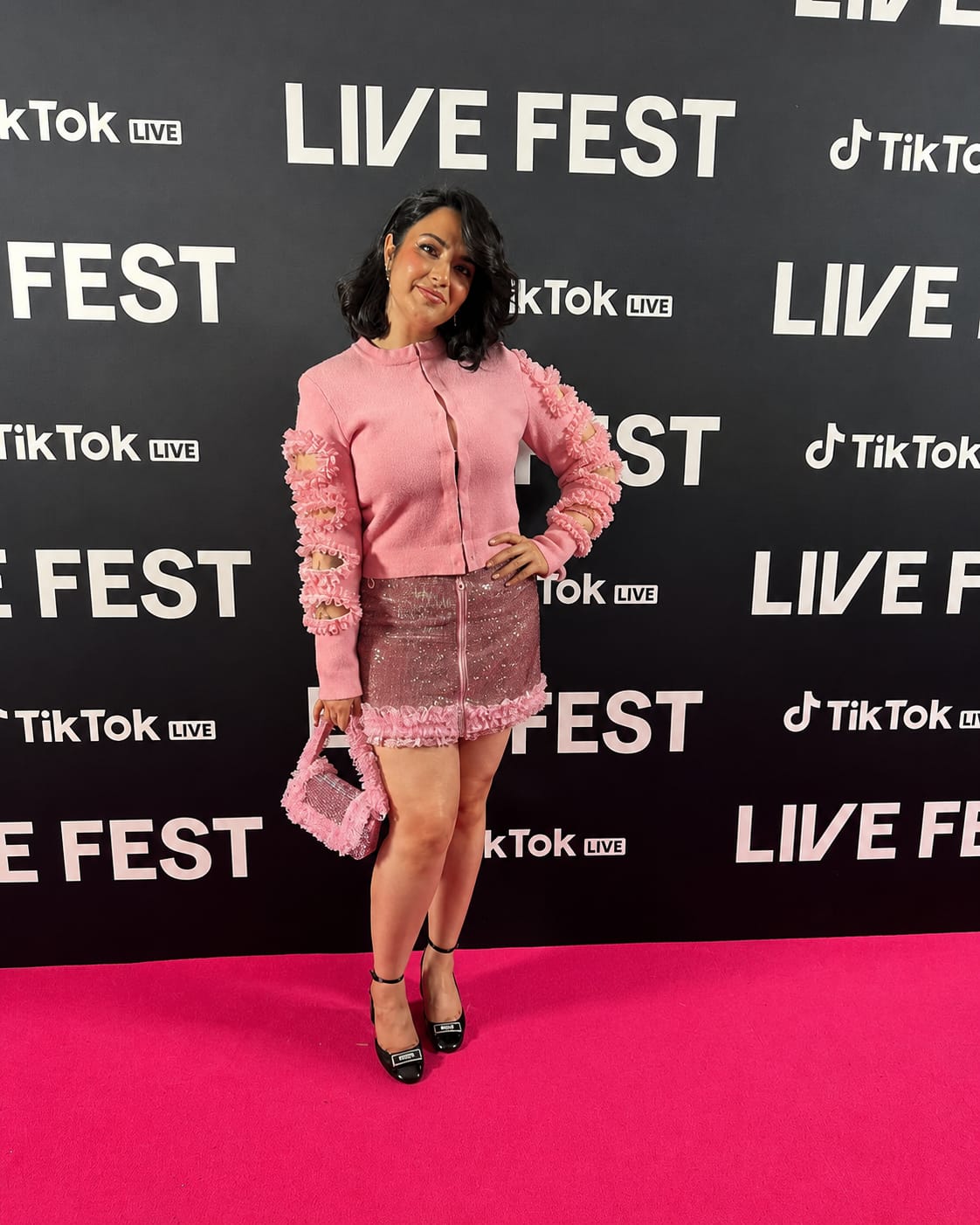 Ana on the TikTok LIVE Fest red carpet